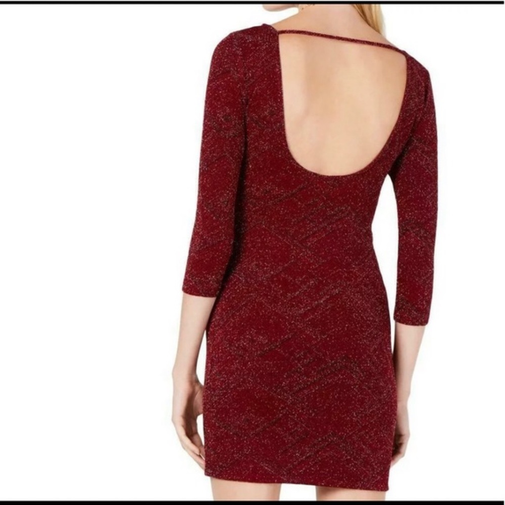 Trixxi Cocktail Dress Maroon Red Cocktail Dress Size S - Picture 5 of 9
